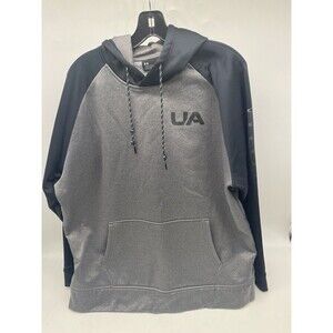 Under Armour Loose Cold Gear Pullover Hoodie Men's Size XL Gray Black Active